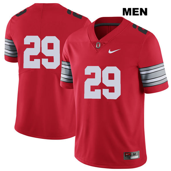 Ohio State Buckeyes Men's Marcus Hooker #29 Red Authentic Nike 2018 Spring Game No Name College NCAA Stitched Football Jersey ZA19W72ZV